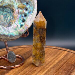 Golden Healer Quartz Crystal Tower Point Yellow Hematoid 6 Quartz Metaphysical